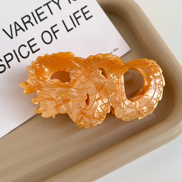 Barrettes New Niche Temperament Acetate Hairpin Barrettes Yellow - Shop at LoveMi