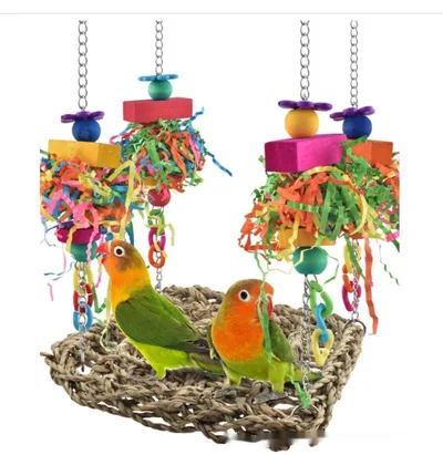 Parrot Toys Climbing Net Hammock Medium And Large Toy Bird Cage 592 Style 2 - Shop at LoveMi
