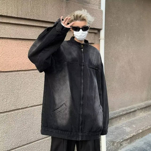 Retro American Denim Coat Loose Jacket Black - Shop at LoveMi