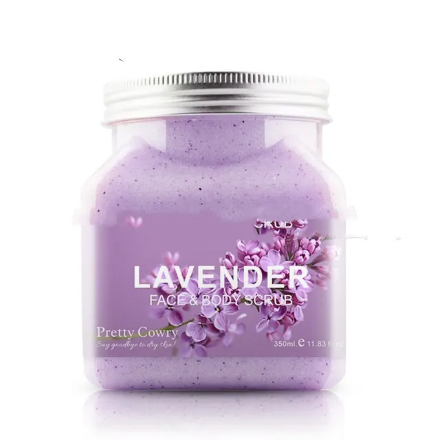 Fruit Fragrance Bath Salt Exfoliating Body Scrub Cream Lavender 350Ml - Shop at LoveMi