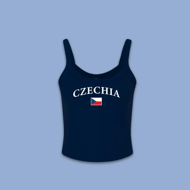 Solid Color Flag Print Summer Women's Camisole Vest Dark Blue18 - Shop at LoveMi