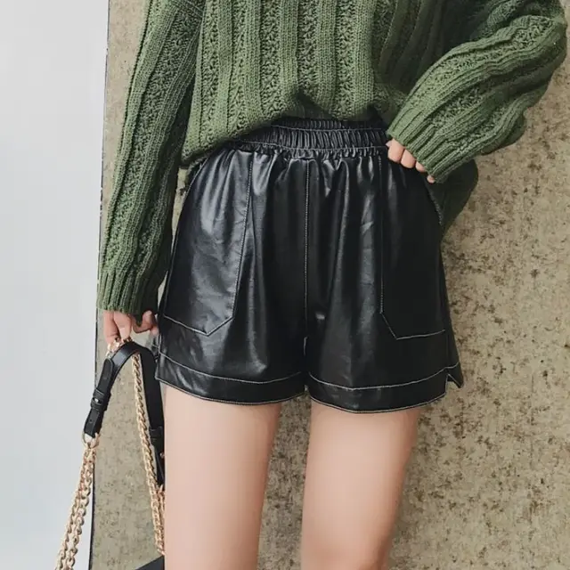 Autumn And Winter Outer Wear Boot Wide Leg High Waist Casual Pants White Line - Shop at LoveMi