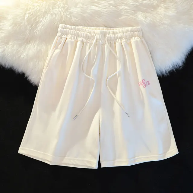 Sports Thin Section American Casual Cropped Pants Sports Pants Cream Apricot - Shop at LoveMi