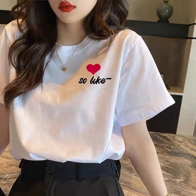Spring And Summer Bottoming Shirt Korean Style Loose T shirt 1058 Models - Shop at LoveMi