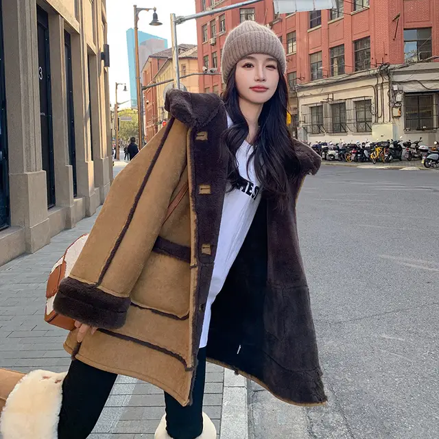 Maillard Small Motorcycle Suede Fur Cotton padded Jacket - Shop at LoveMi