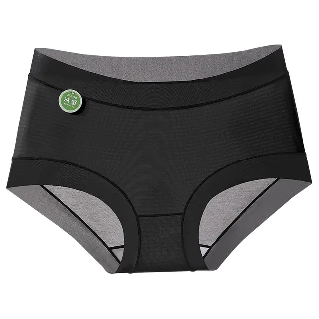 Summer Ultra thin Striped Underwear Women's Cotton 7A Antibacterial Crotch Black - Shop at LoveMi