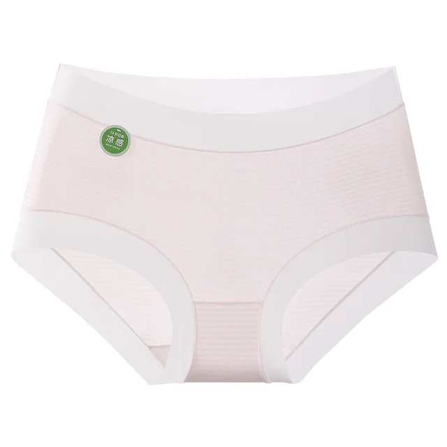 Summer Ultra thin Striped Underwear Women's Cotton 7A Antibacterial Crotch Cherry Pink - Shop at LoveMi