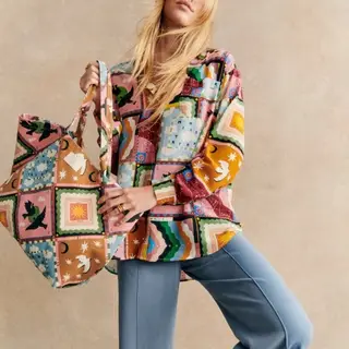 Fashionable All-match Printed Casual Cardigan Lapel Single Breasted Shirt - Color - View 1