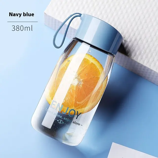 Summer Small Portable Plastic Drop resistant New Good looking High Temperature Resistant Minimalist Cup For Students Navy Blue - Shop at LoveMi