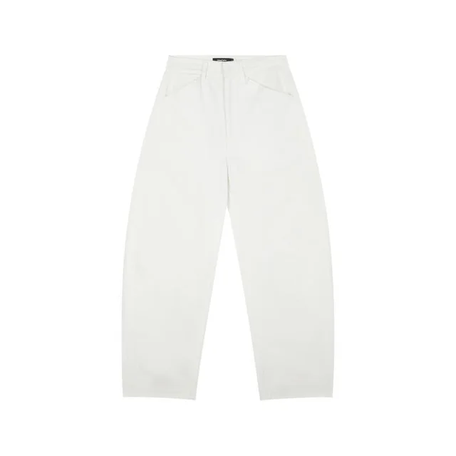 White Retro High Waist Wide Leg Jeans White 2 - Shop at LoveMi