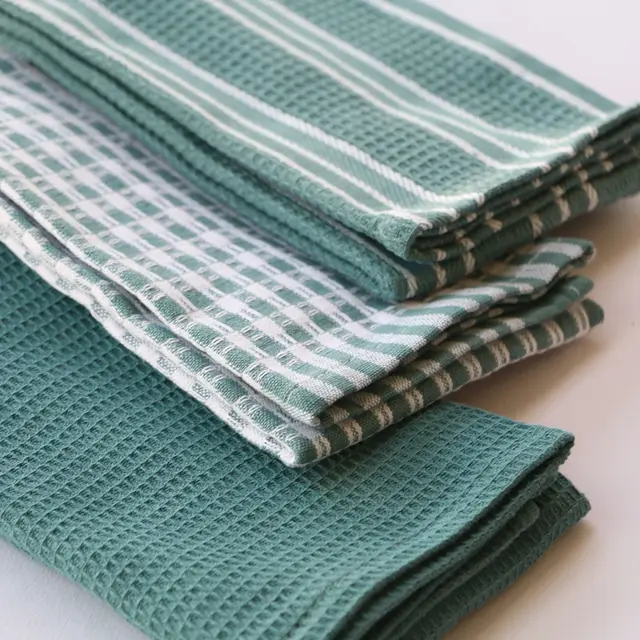 3 Pairspack Cotton Kitchen Multi purpose Towel 3 Green - Shop at LoveMi