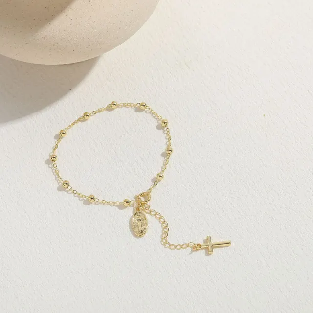 Fashion OL Copper Plating 14k Real Gold Design Light Luxury Bracelet For Women Sl0127 14K Real Gold - Shop at LoveMi