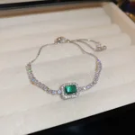 Green Zircon Square Bracelet