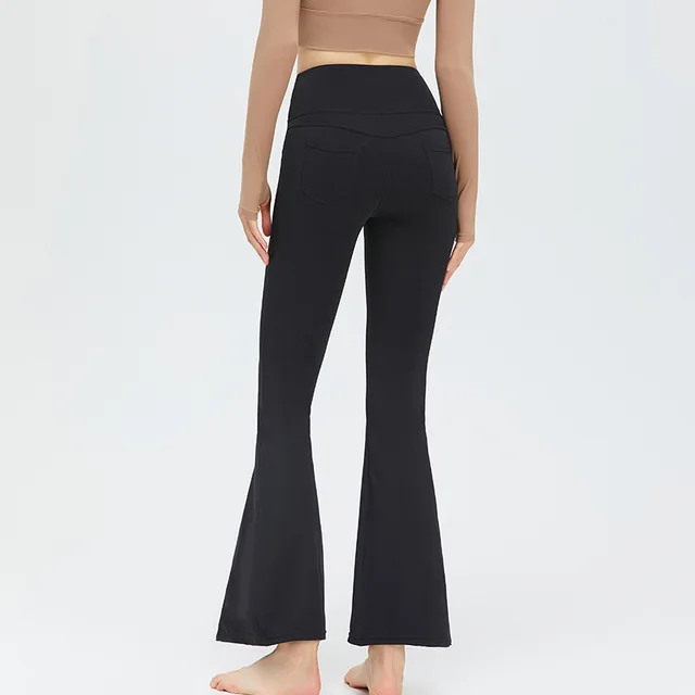 High Waist Peach Pants Yoga Clothes Sports Hip Lifting Slightly Fitness Yoga Pants Black - Shop at LoveMi