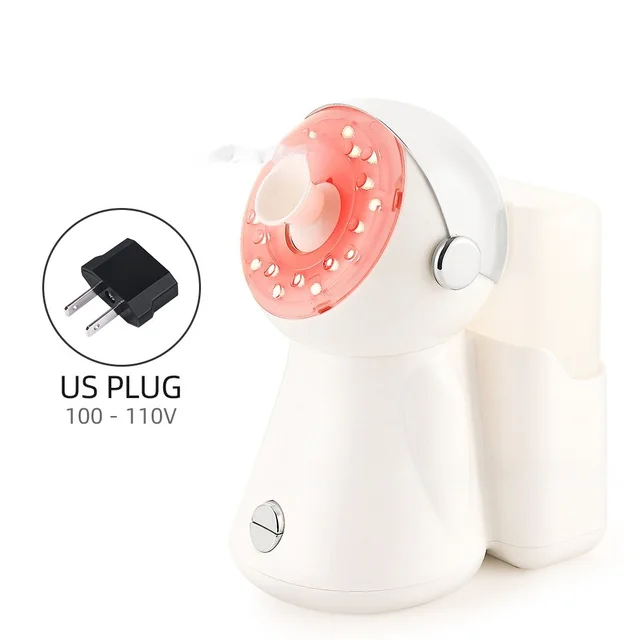 Facial Steamer With Light Household Nano Spray Hydrating And Humidifying Hot Spray 7 Color Color Light Silver Belt Us - Shop at LoveMi