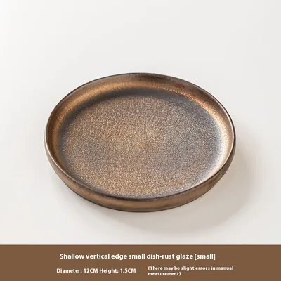 Burn Stoneware Bone Dish Good looking Snack Specialty Hotel Vintage Ceramics Golden Gilt Color - Shop at LoveMi