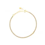 18K Gold White Stone