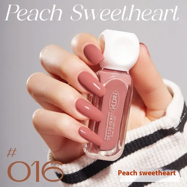 Water based Nail Polish Peelable Quick drying Baking free Long lasting Summer Macaron Popular Color 16 Peach Sweetheart - Shop at LoveMi