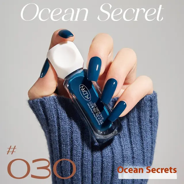 Water based Nail Polish Peelable Quick drying Baking free Long lasting Summer Macaron Popular Color 30 Ocean Secrets - Shop at LoveMi