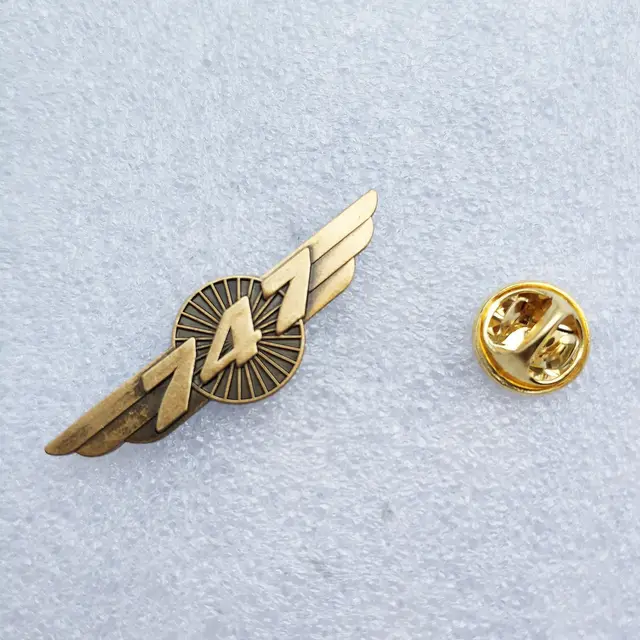 Vintage Copper Style Pilot Aviation Metal Brooch 747Style - Shop at LoveMi