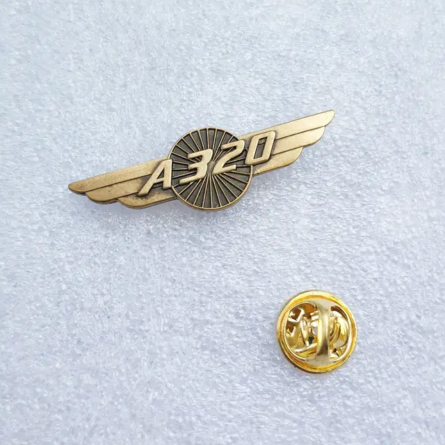 Vintage Copper Style Pilot Aviation Metal Brooch A320 - Shop at LoveMi