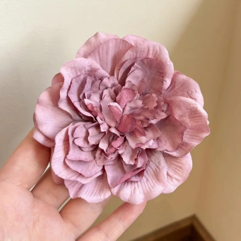 Women's Peony Headdress Barrettes Side 1 Purple Peony Barrettes - Shop at LoveMi