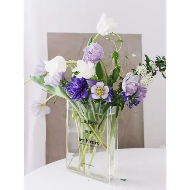 Transparent Book Nordic Decoration Vase White Ornaments Transparent Without Words - Shop at LoveMi