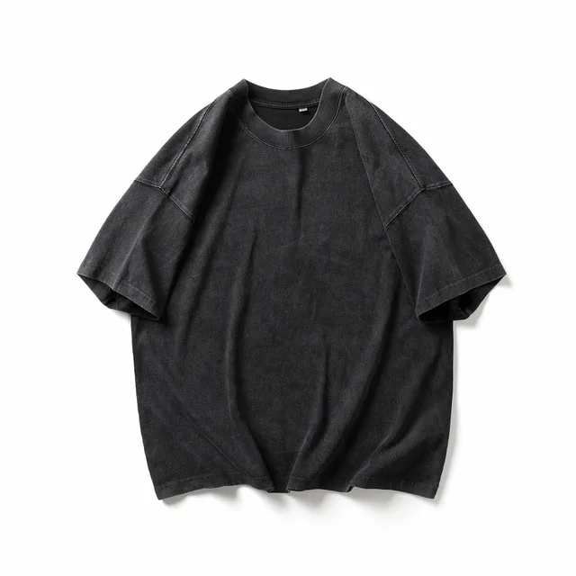Summer Couple Loose Short Sleeve Solid Color T shirt Mgb502 Black - Shop at LoveMi