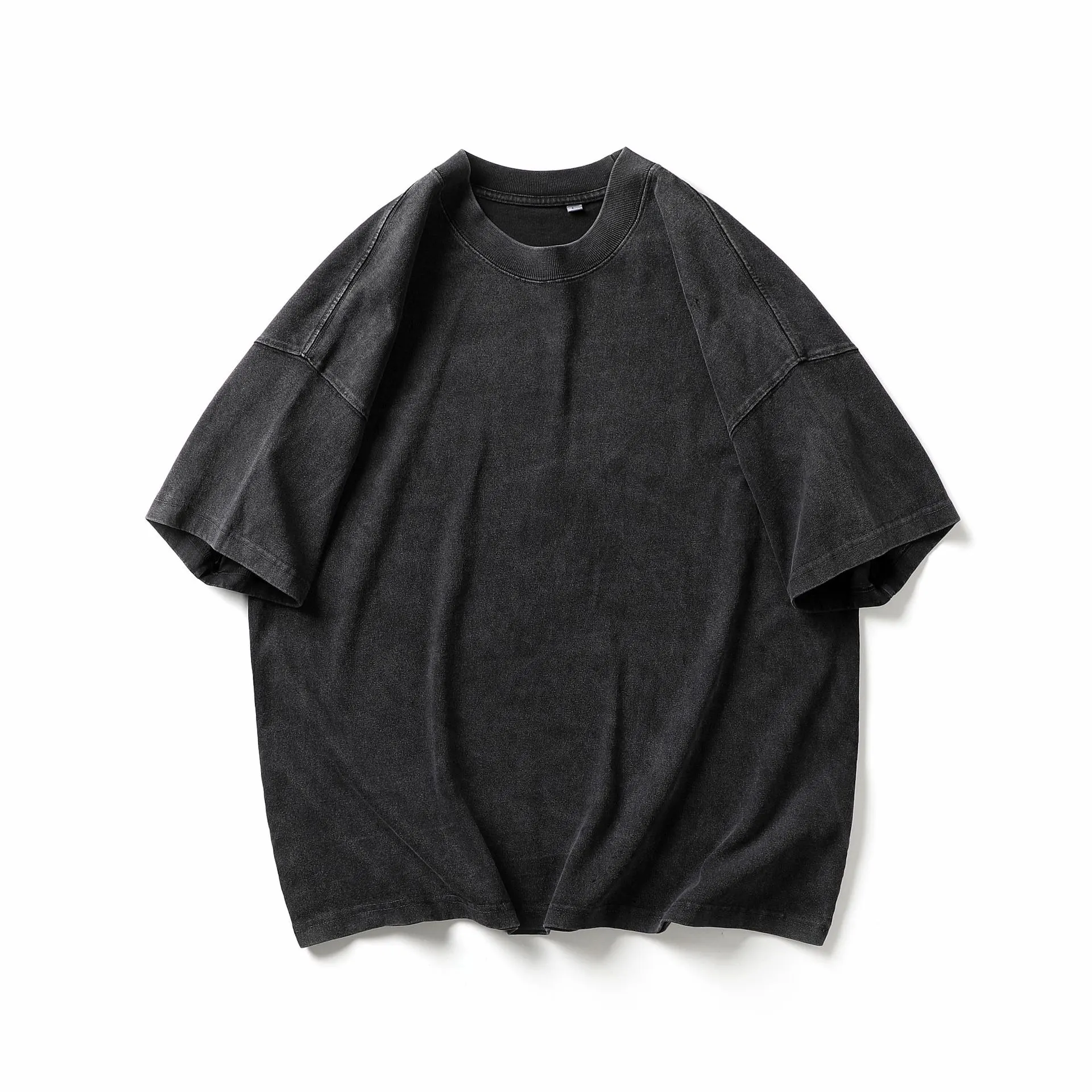 Summer Couple Loose Short Sleeve Solid Color T-shirt - Mgb502 Black