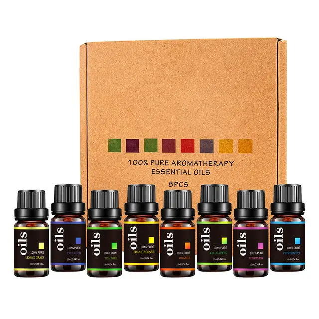 Skin Moisturizing And Skin Rejuvenation Spa Oil Kit 10Ml 8 Essential Oil Kit - Shop at LoveMi