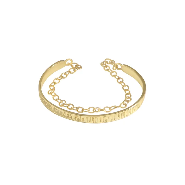 117 Korean Style INS Special Interest Light Luxury Design Versatile Pleated Texture Chain Bracelet Sterling Silver Gold - Shop at LoveMi