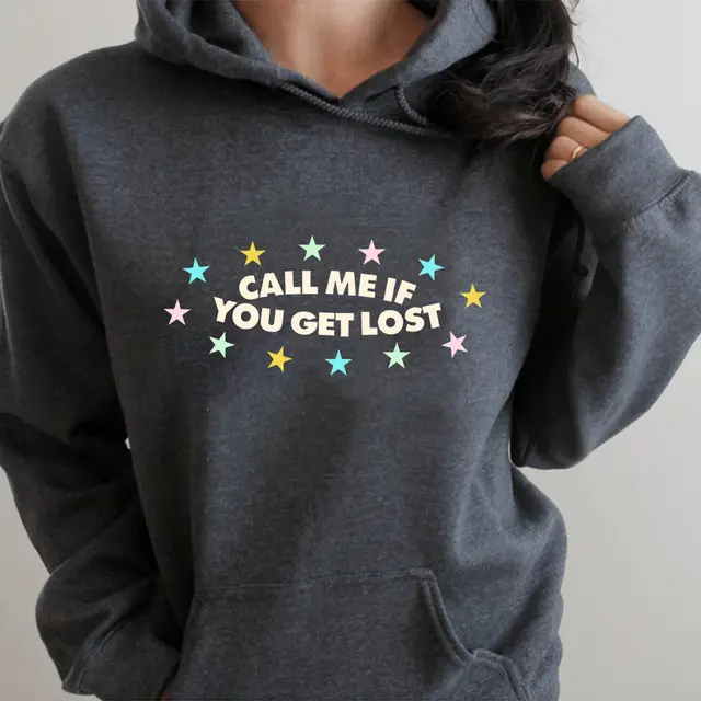 If You Get Lost Call Me Hoodie Darkgrey - Shop at LoveMi