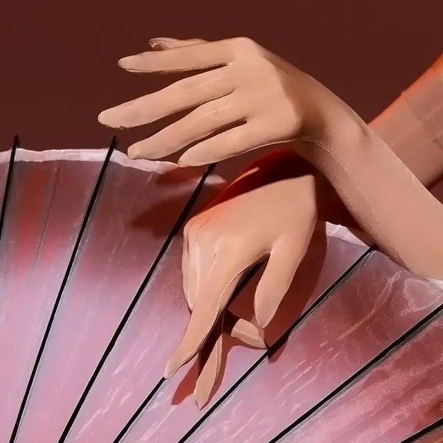 Ultra thin Five finger Stockings Gloves Silky Coffee - Shop at LoveMi