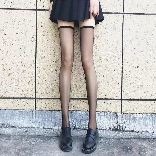Shredded Thin Stockings Disposable Women Stockings Black - Shop at LoveMi