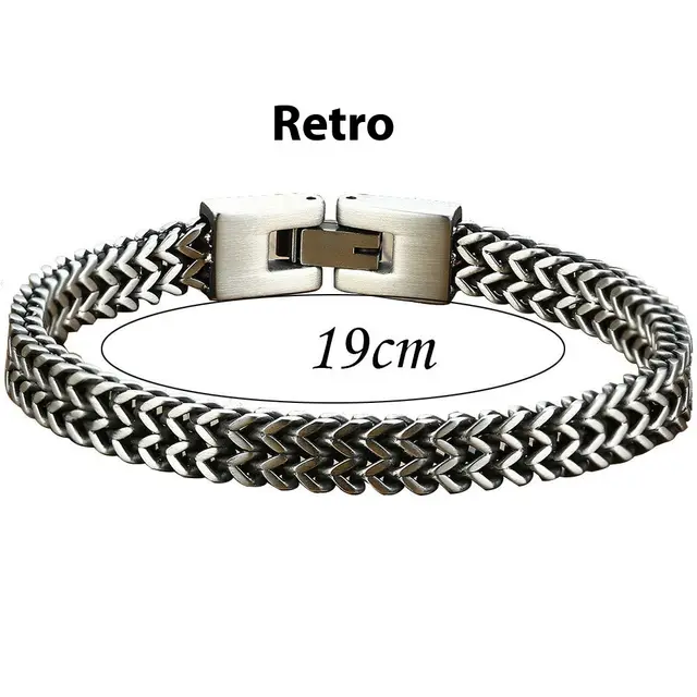 Men's Fashion Personalized Titanium Steel Bracelet Retro - Shop at LoveMi