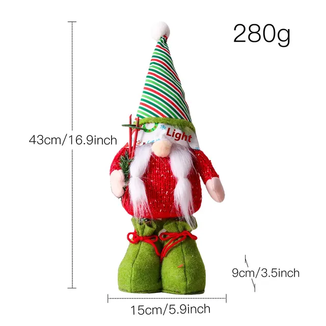 Christmas New Big Foot Telescopic Rod A Tall Hat Rudolf Doll Faceless Toy Decorations Women'S - Shop at LoveMi