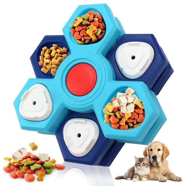 4 Layers Slow Feeder Puzzle Dog Bowls Assemble Slow Eating Bowl For Dogs Non slip Interactive Dog Puzzle Game Slow Bowl Pet Products Blue - Shop at LoveMi