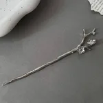 Plum Blossom Metal Hairpin Special-interest Design Hair Accessories - Silver