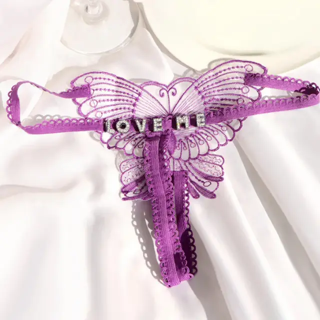 Women's Fashionable Temperament Lace Bowknot Panties Purple - Shop at LoveMi