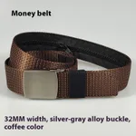 Silver Gray Buckle Brown