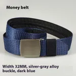 Silver Gray Buckle Dark Blue