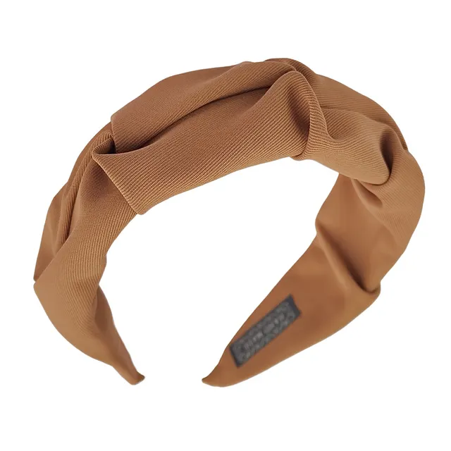Women's Fabric Headband Fashion Pleated - 7 Brown