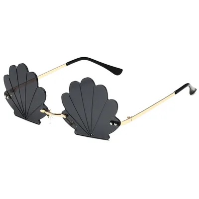 Frameless Shell Glasses Ball Funny Sunglasses Pc Lens - Shop at LoveMi