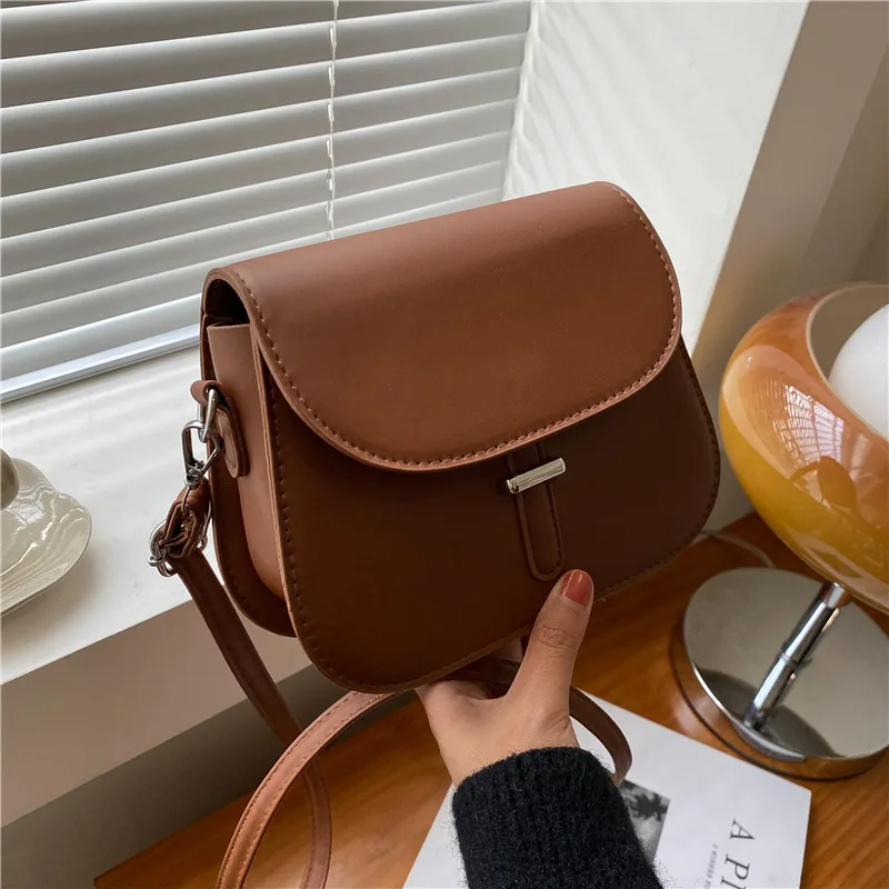 Women's All match One Shoulder Saddle Bag Brown - Shop at LoveMi