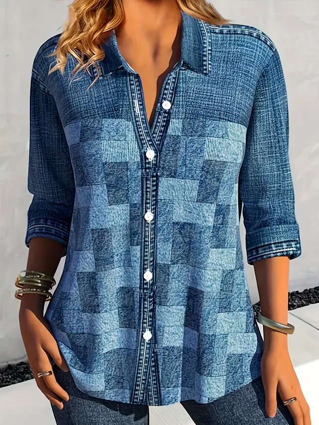 Women's Autumn Vintage Denim Jacket Sapphire Blue - Shop at LoveMi