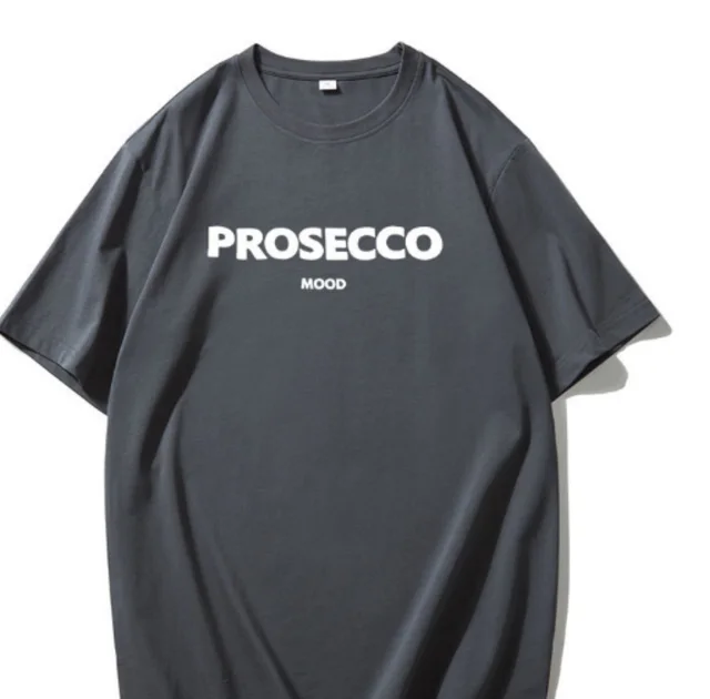 Women's Clothing Round Neck White Loose All match Letters Printed Short sleeved Top Outer Wear Dark Grey - Shop at LoveMi