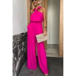 Casual Pocket Sleeveless Loose Vacation Multicolor Jumpsuit - Multicolor - View 1