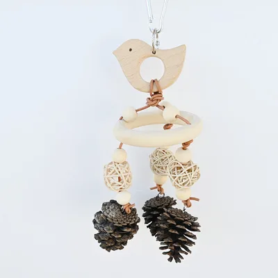 Parrot Bird Toy Wooden Nature Fruit Molar Relieving Stuffy Supplies Bird Style - Shop at LoveMi