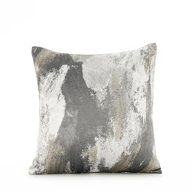 Affordable Luxury Fashion Living Room Sofa Pillow Cases Oil Painting Gray - Shop at LoveMi