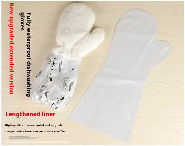 Bamboo Fiber Dishwashing Gloves Kitchen Cleaning Full Waterproof Single Price - Shop at LoveMi